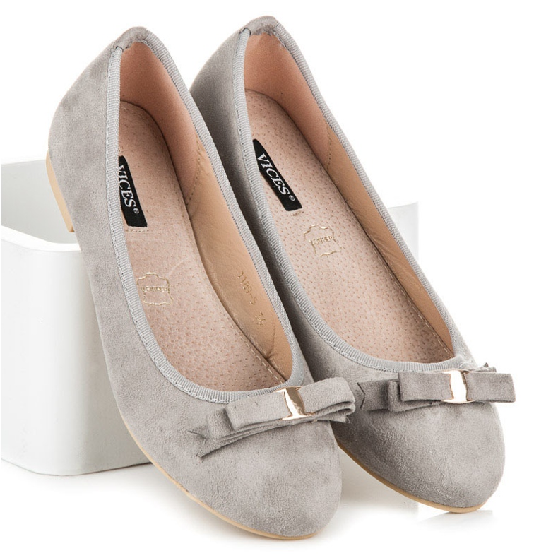 Vices Suede ballerinas grey 1