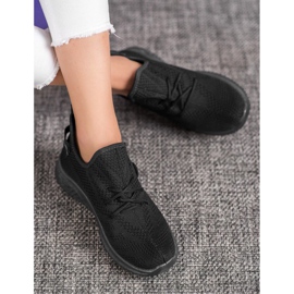 Super Mode Black Openwork Sneakers 2