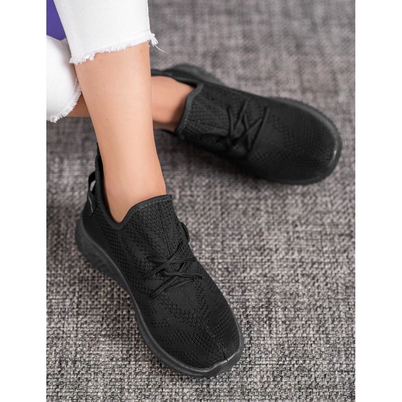 Super Mode Black Openwork Sneakers 2