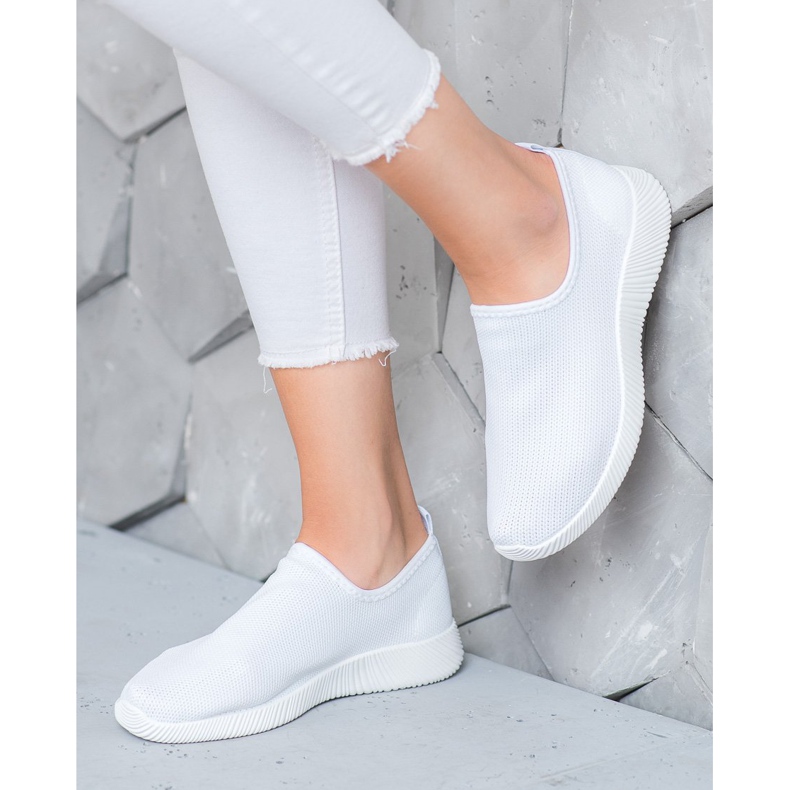 SHELOVET Sport Slip On Shoes white 2