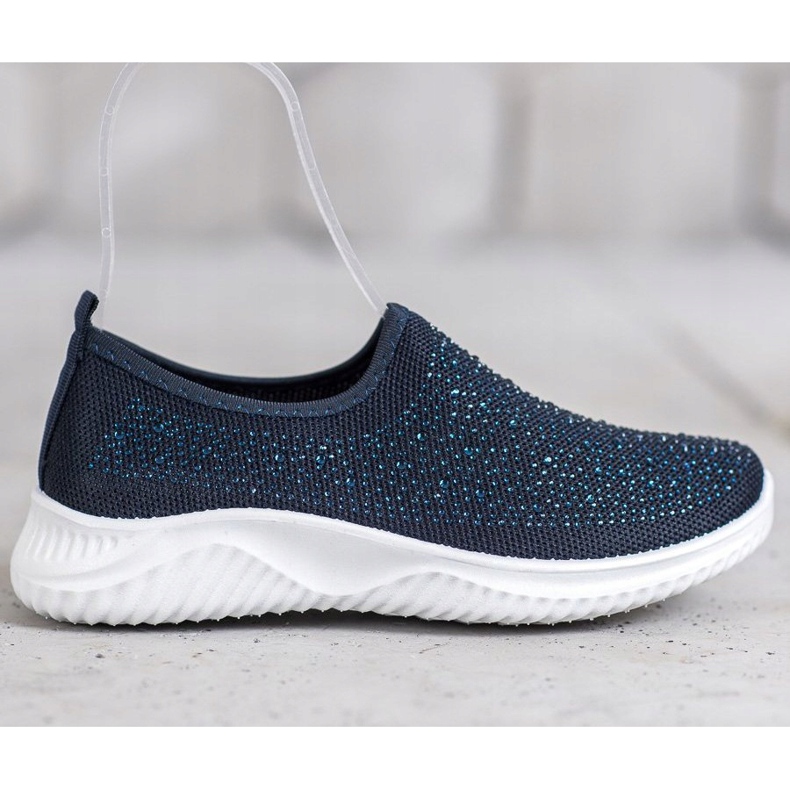 Super Mode Sports shoes with crystals blue 2