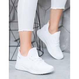 Super Mode White openwork sneakers 2