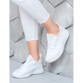 Super Mode White openwork sneakers 1
