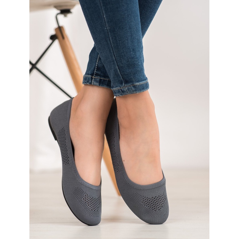 BAOLIKANG Gray openwork ballerinas grey 1