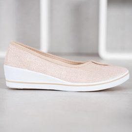 Comer Ballerina With Glitter brown yellow 2