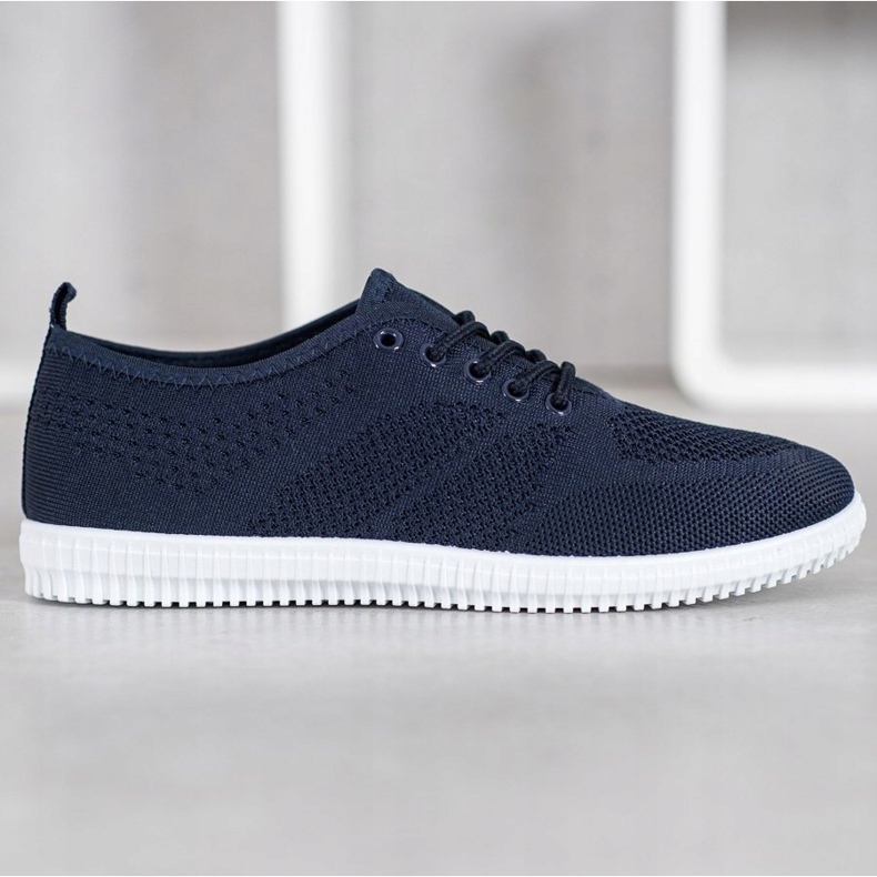 SHELOVET Tied Openwork Sneakers blue 1