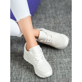 SHELOVET Tied Shoes In Eco Leather white 1