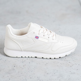 SHELOVET Tied Shoes In Eco Leather white 2