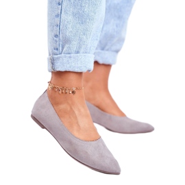 SEA Women's Eco-Suede Ballerinas Gray Bellissima grey 1