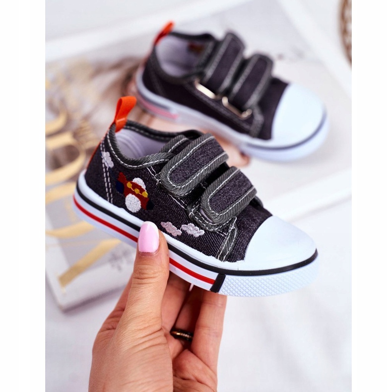 PL1 Children's Sneakers Gray Nimalo Velcro grey 1