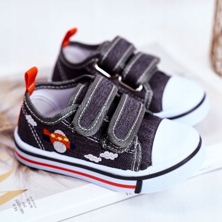 PL1 Children's Sneakers Gray Nimalo Velcro grey 2