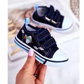 PL1 Navy Blue Nimalo Children's Sneakers with Velcro 1