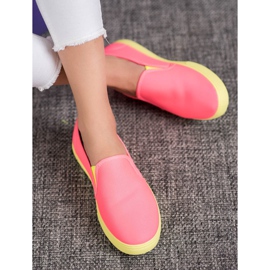 Bona Slipons With Neon Sole pink 1