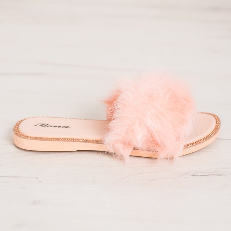 Bona Stylish Slippers With Fur multicolored orange 2