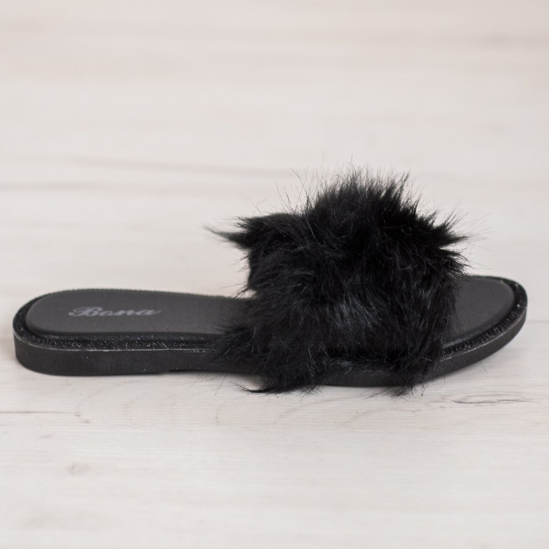 Bona Stylish Slippers With Fur black 2