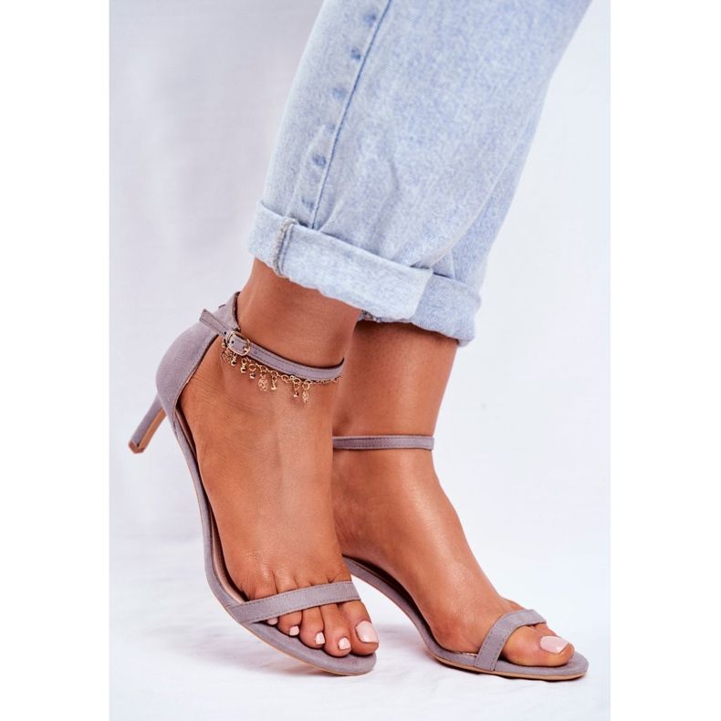 PS1 Women's Sandals On High Heel Classic Gray Mintore grey 1