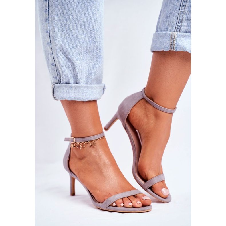 PS1 Women's Sandals On High Heel Classic Gray Mintore grey 2