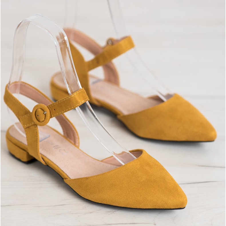 Goodin Mustard Pumps With An Open Heel yellow 2