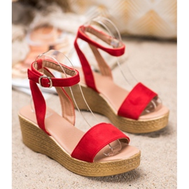 Renda Light Wedge Sandals red 1