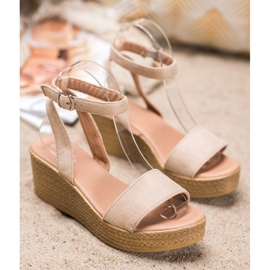 Renda Light Wedge Sandals brown 2