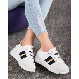 Weide Sneakers On The Platform white black yellow 1