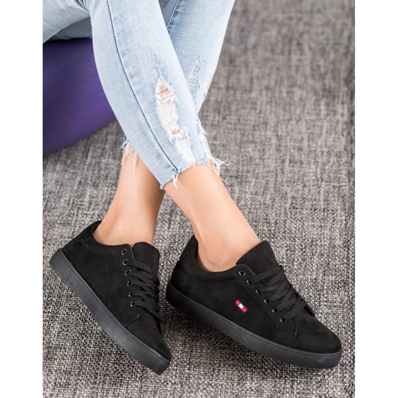 SHELOVET Suede Sports Shoes black 2 SHELOVET Suede Sports Shoes black 2