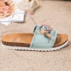 SHELOVET Fashionable Slippers brown green 1