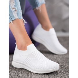 SHELOVET Textile Slip-On Shoes white 1