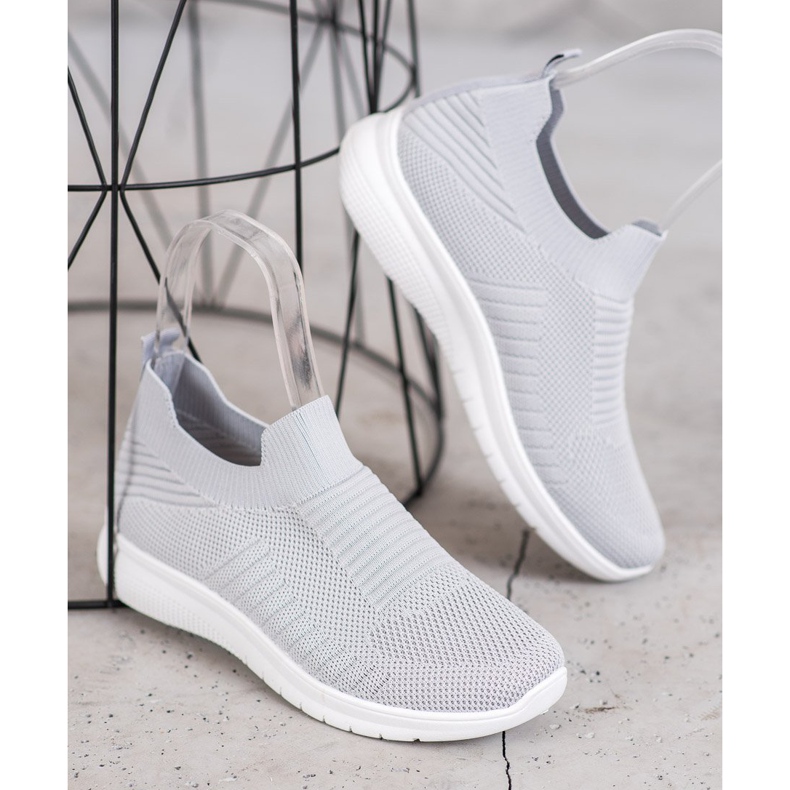 SHELOVET Textile Slip-On Shoes grey 1