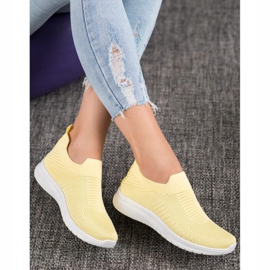 SHELOVET Textile Slip-On Shoes yellow 1
