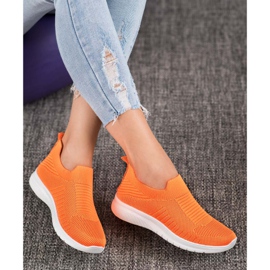 SHELOVET Textile Slip-On Shoes orange 2 SHELOVET Textile Slip-On Shoes orange 2