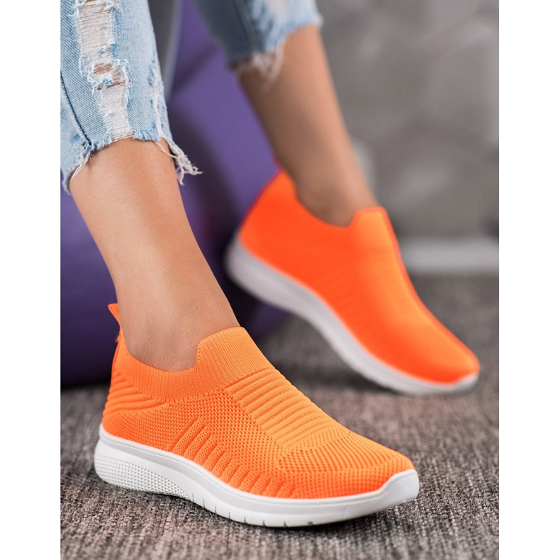 SHELOVET Textile Slip-On Shoes orange 1 SHELOVET Textile Slip-On Shoes orange 1