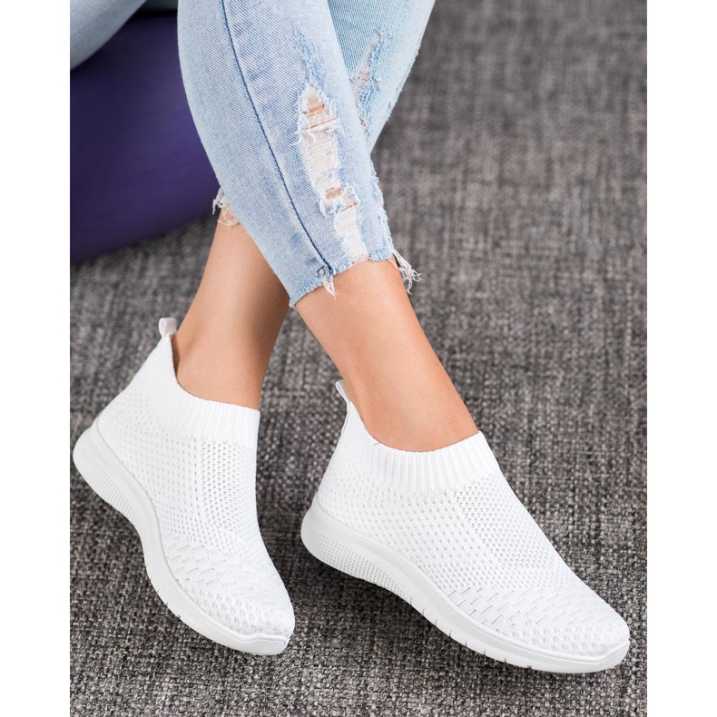 SHELOVET White Textile Footwear 1