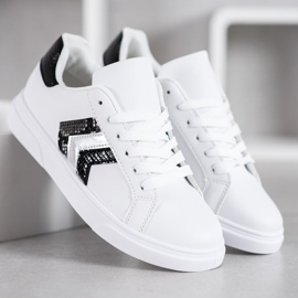 SHELOVET Fashionable Eco Leather Shoes white black grey 2 SHELOVET Fashionable Eco Leather Shoes white black grey 2