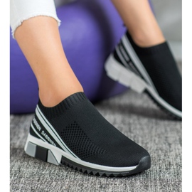 SHELOVET Textile Sport Shoes white black 2 SHELOVET Textile Sport Shoes white black 2