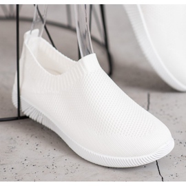 SHELOVET Comfortable Openwork Slipons white 2