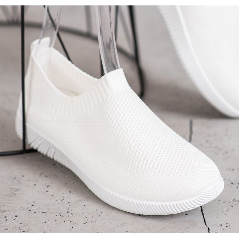 SHELOVET Comfortable Openwork Slipons white 2
