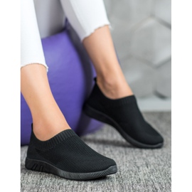 SHELOVET Comfortable Openwork Slipons black 2