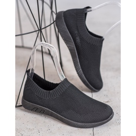 SHELOVET Comfortable Openwork Slipons black 1