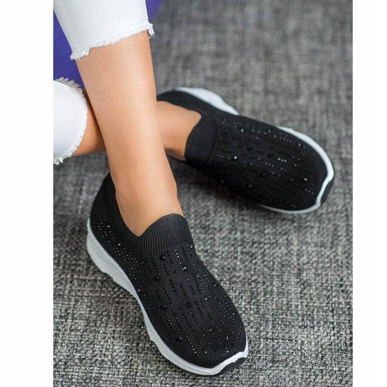 SUPER COOL Slip-on Shoes With Crystals black 2