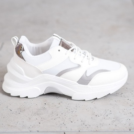 SHELOVET Stylish Sneakers white grey 2
