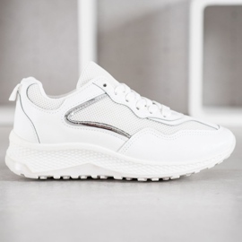 SHELOVET Classic white sneakers grey 2