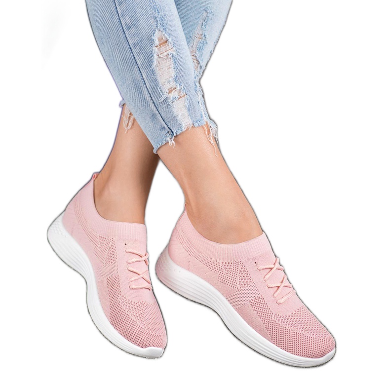 SHELOVET Pink Openwork Shoes 1