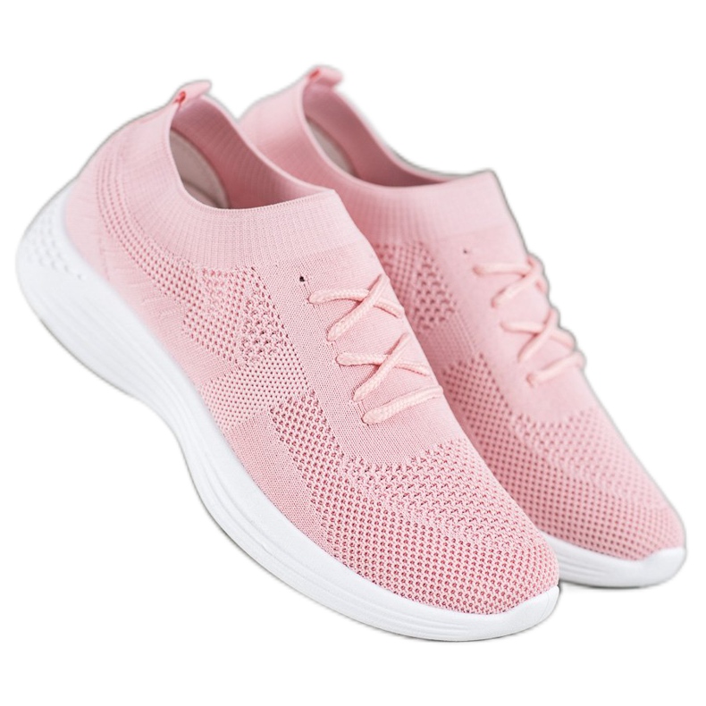 SHELOVET Pink Openwork Shoes 2