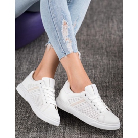 SHELOVET Openwork White Sneakers 2 SHELOVET Openwork White Sneakers 2