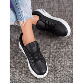 SHELOVET Sneakers With Glitter Inserts black 2