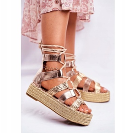 PS1 Women's Sandals On The Espadrilles Golden Eromica Platform 2