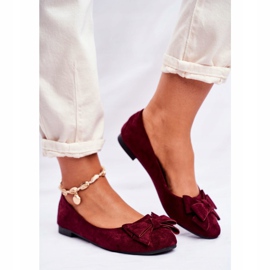 PS1 Women's Burgundy Suede Jordos ballerinas red 2 PS1 Women's Burgundy Suede Jordos ballerinas red 2