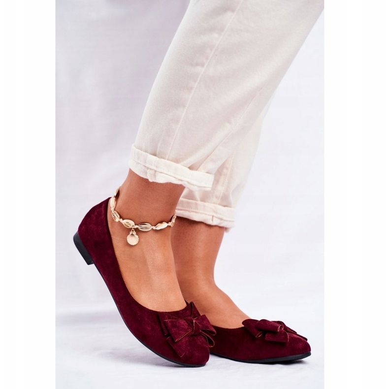 PS1 Women's Burgundy Suede Jordos ballerinas red 1 PS1 Women's Burgundy Suede Jordos ballerinas red 1