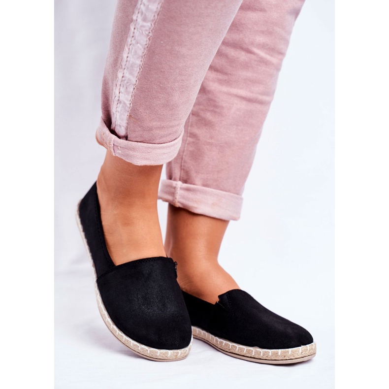 NEWS Women's Black Slip-On Espadrilles 1